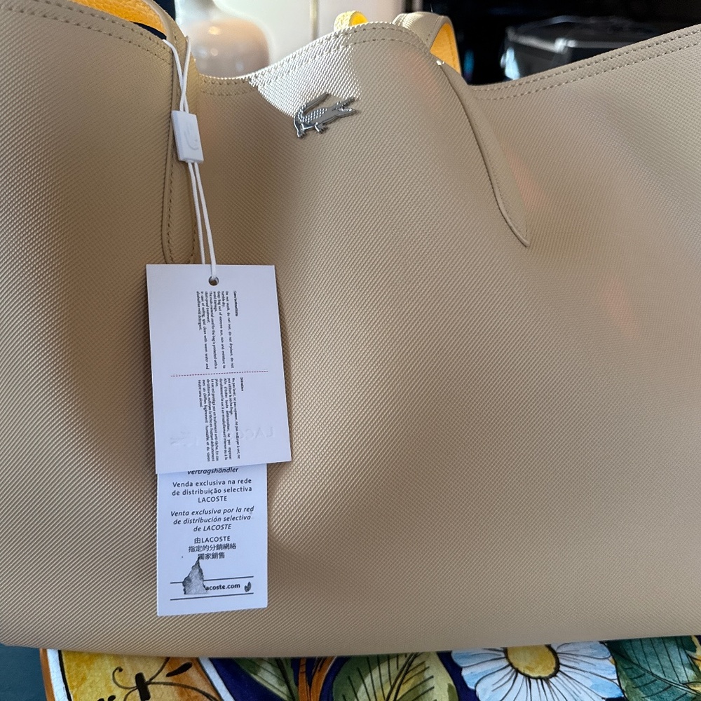 Brand new never used Lacoste tote bag